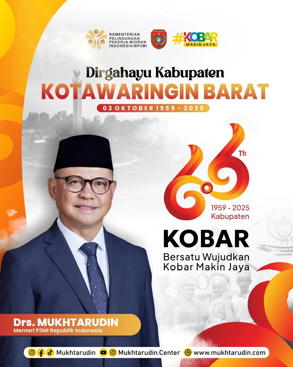 Menteri Mukhtarudin Ucapkan Selamat HUT ke-66 untuk Kabupaten Kotawaringin Barat